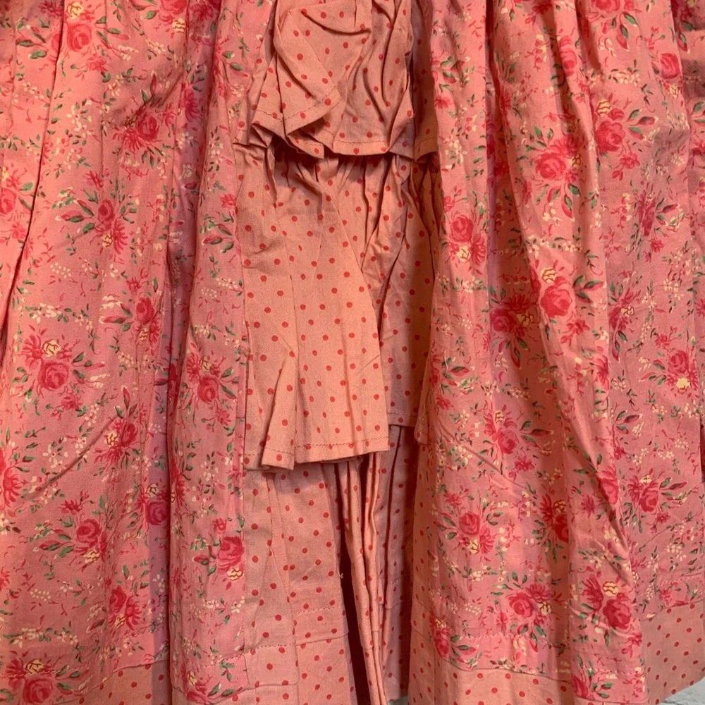 NEW April Cornell Cornelloki White Petticoat Pink Floral Bustle Dress Set 2​
